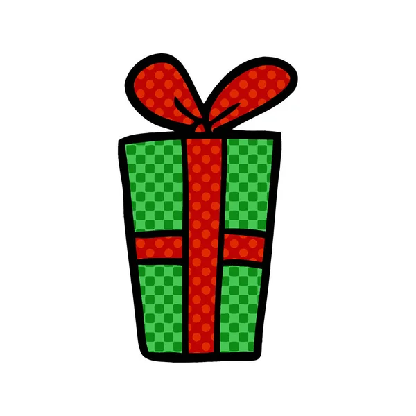 Εικονογράφηση Διάνυσμα Καρτούν Χριστουγεννιάτικο Δώρο — Διανυσματικό Αρχείο