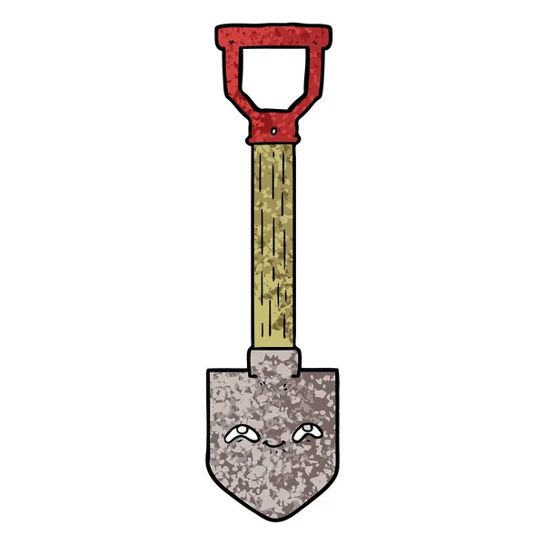 Vektorillustration Tecknad Spade — Stock vektor