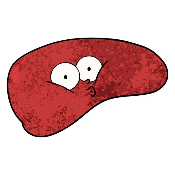 Vector Illustration Cartoon Liver — Stock Vector