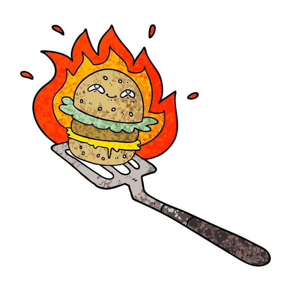 Ilustración Vectorial Hamburguesa Dibujos Animados — Archivo Imágenes Vectoriales