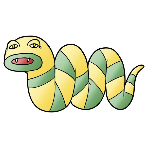 Ilustração Vetorial Serpente Dos Desenhos Animados —  Vetores de Stock