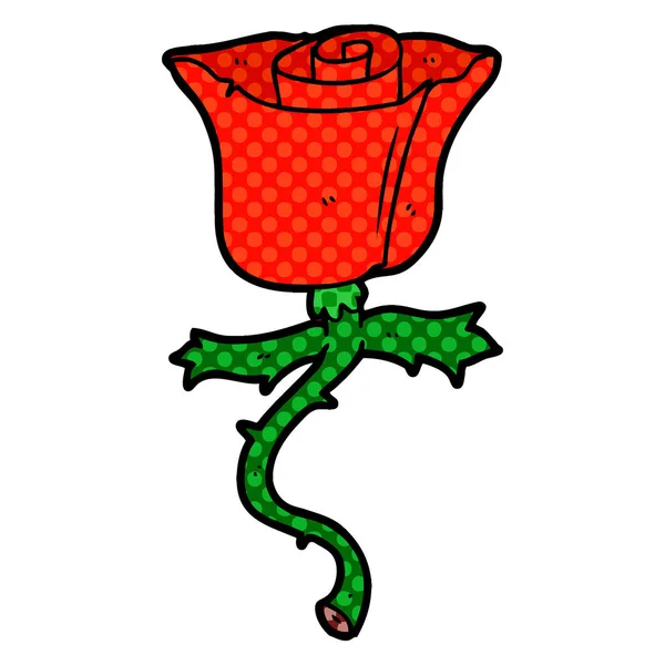 Мультяшная Роза Шипами — стоковый вектор