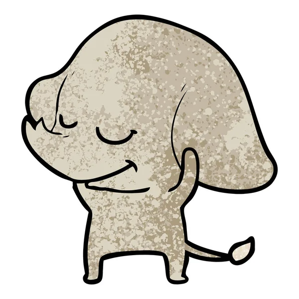 Векторна Ілюстрація Мультфільму Усміхнений Слон — стоковий вектор