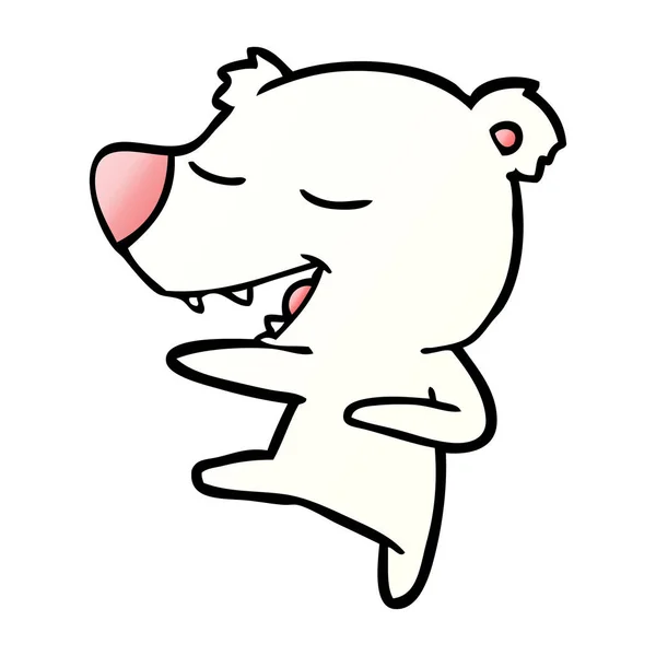 Vector Illustration Polar Bear Cartoon — 스톡 벡터