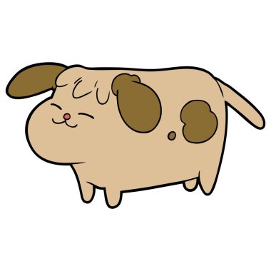 Çizgi film köpeğinin vektör çizimi