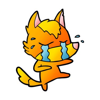 Tilki çizgi film karakteri vektör çizim