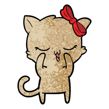 kafa yay ile karikatür kedi