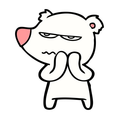 Kutup Ayısı Çizgi Filminin Vektör İllüstrasyonu