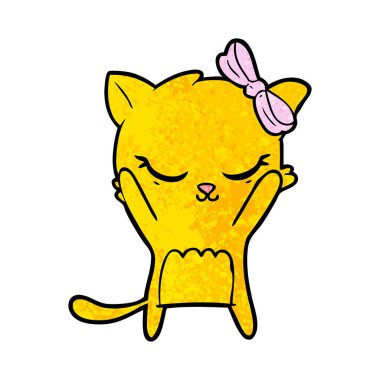 Çizgi film kedisinin vektör çizimi