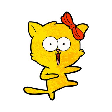 Çizgi film kedisinin vektör çizimi