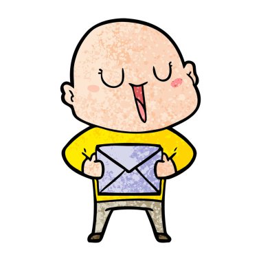 mutlu karikatür kel adam paketi ile