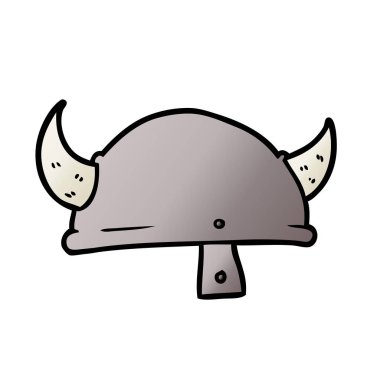 Viking helmt vektör çizim karikatür 