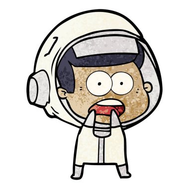 Çizgi film astronotunun vektör çizimi