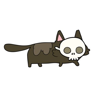 vektör çizim karikatür kızgın kedi