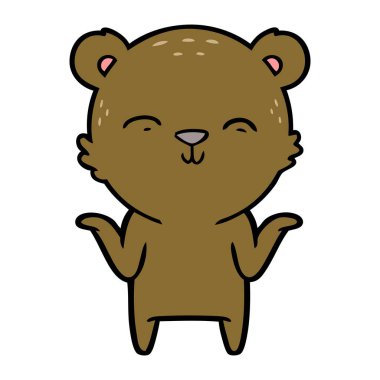 ayı çizgi film karakteri vektör çizim 