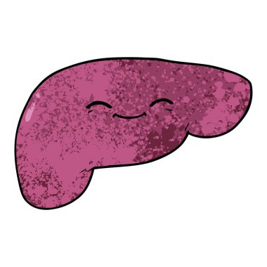 vektör çizim karikatür karaciğer