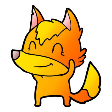 Tilki çizgi film karakteri vektör çizim