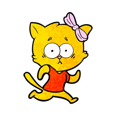 Çizgi film kedisinin vektör çizimi