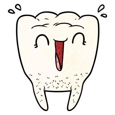 Çizgi film dişinin vektör çizimi