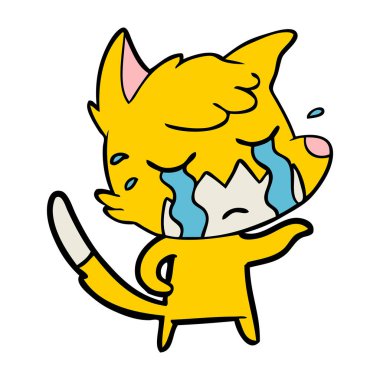 Tilki çizgi film karakteri vektör çizim