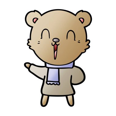 ayı çizgi film karakteri vektör çizim 