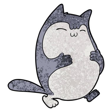 Çizgi film kedisinin vektör çizimi