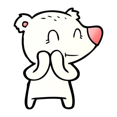 Kutup Ayısı Çizgi Filminin Vektör İllüstrasyonu