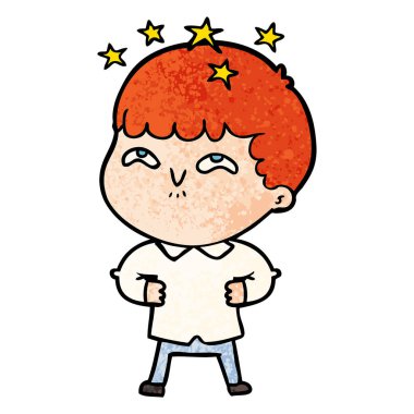 vektör çizim karikatür çocuk hayret