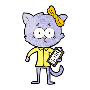 Çizgi film kedisinin vektör çizimi