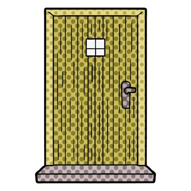 çizgi film kapı vektör çizim 