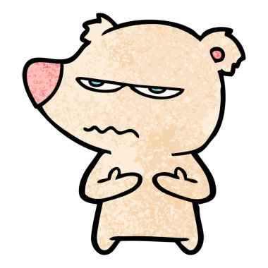 kızgın ayı karikatür vektör çizim