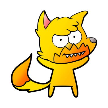 Tilki çizgi film karakteri vektör çizim