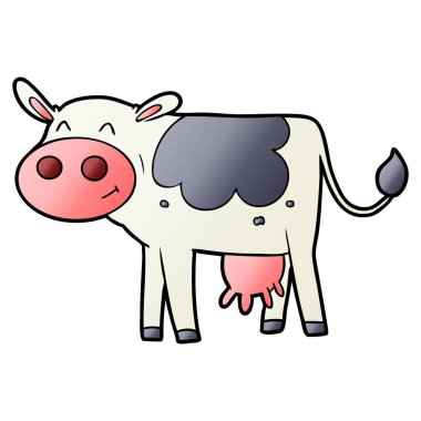 Çizgi film ineğinin vektör çizimi