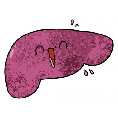 vektör çizim karikatür karaciğer