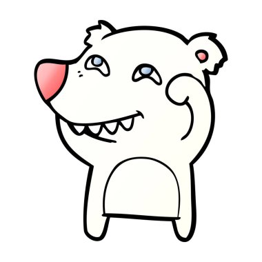 Kutup Ayısı Çizgi Filminin Vektör İllüstrasyonu