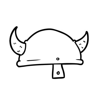 Viking helmt vektör çizim karikatür 