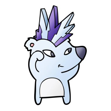 Tatlı çizgi film ayısının vektör çizimi