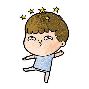 vektör çizim karikatür çocuk hayret