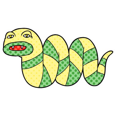 Çizgi film yılanının vektör çizimi