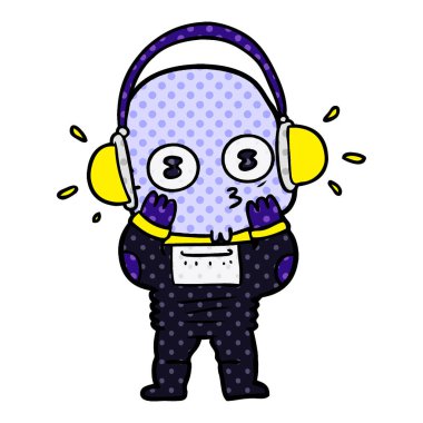 çizgi film garip kel uzay adamı