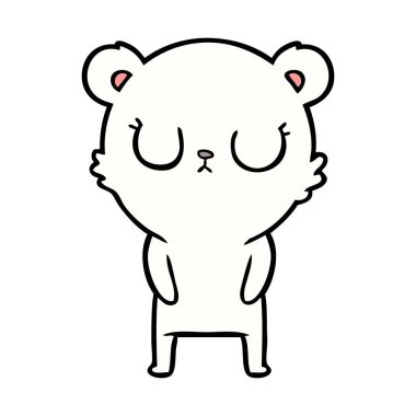 Kutup Ayısı Çizgi Filminin Vektör İllüstrasyonu