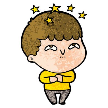 vektör çizim karikatür çocuk hayret