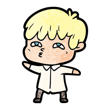 vektör çizim karikatür meraklı adam