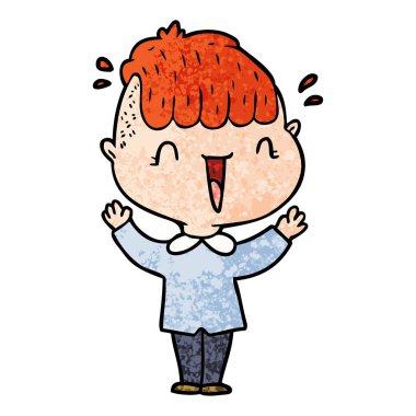 vektör çizim karikatür mutlu çocuk