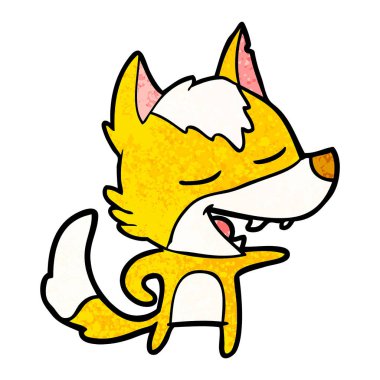 Tilki çizgi film karakteri vektör çizim