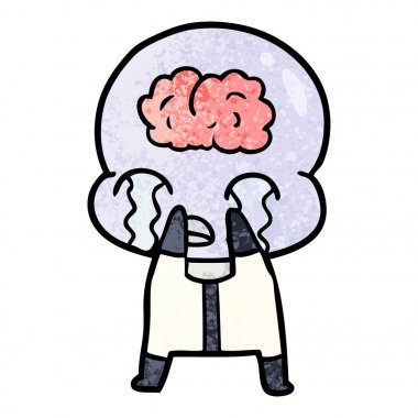 büyük beyin uzaylı ağlıyor çizgi film