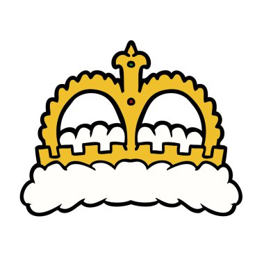 çizgi film taç vektör çizim