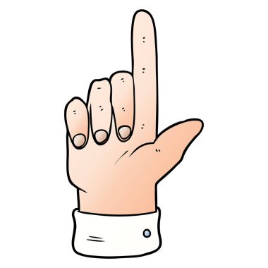 vektör çizim karikatür el işaret