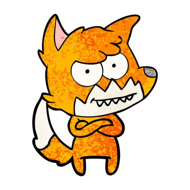 vektör çizim karikatür sırıtan Fox
