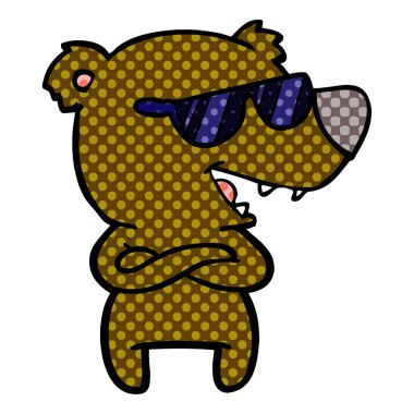 Çizgi film ayısının vektör çizimi